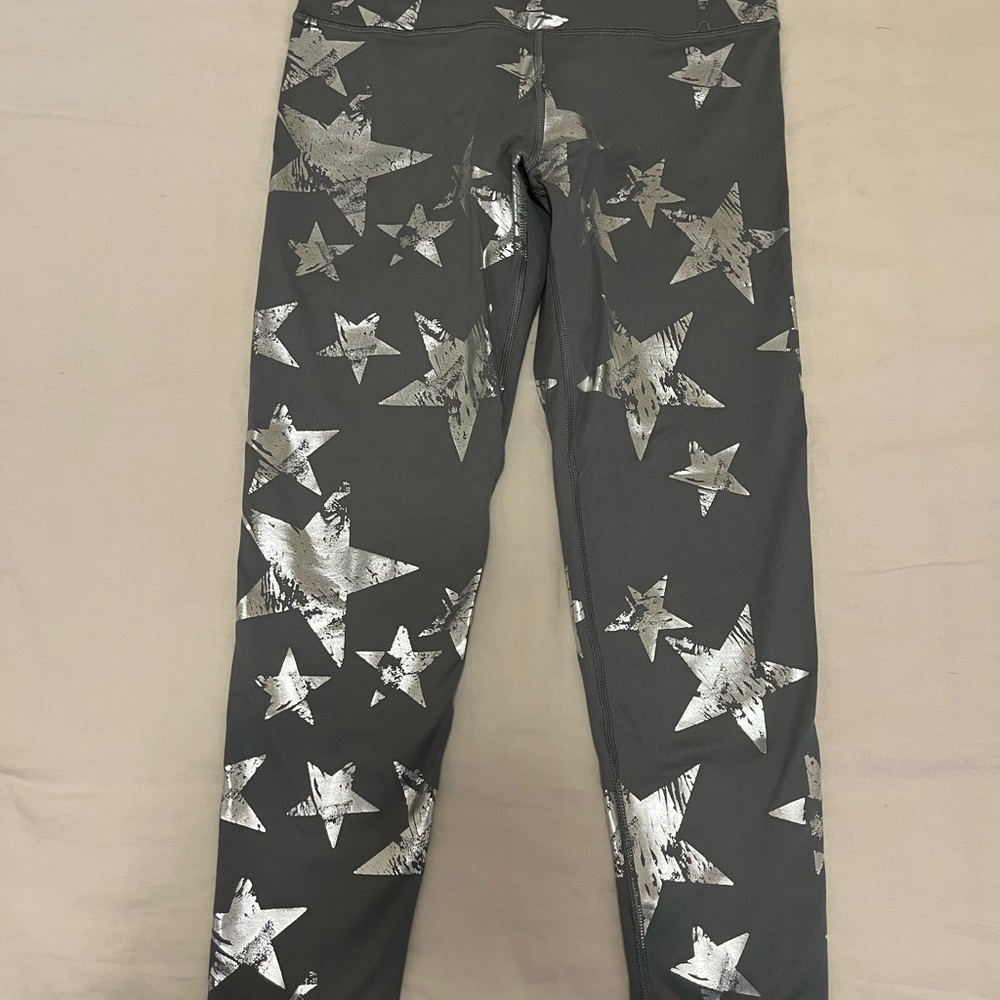 Aerie Gray Leggings with Silver  Stars
